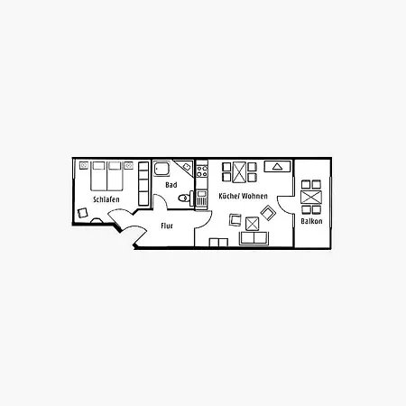Duenenpark - Komfort Mit 1 Schlafzimmer Und Balkon Im Dachgeschoss 258 *